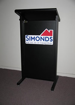 Simonds Lecterns with Company Logos